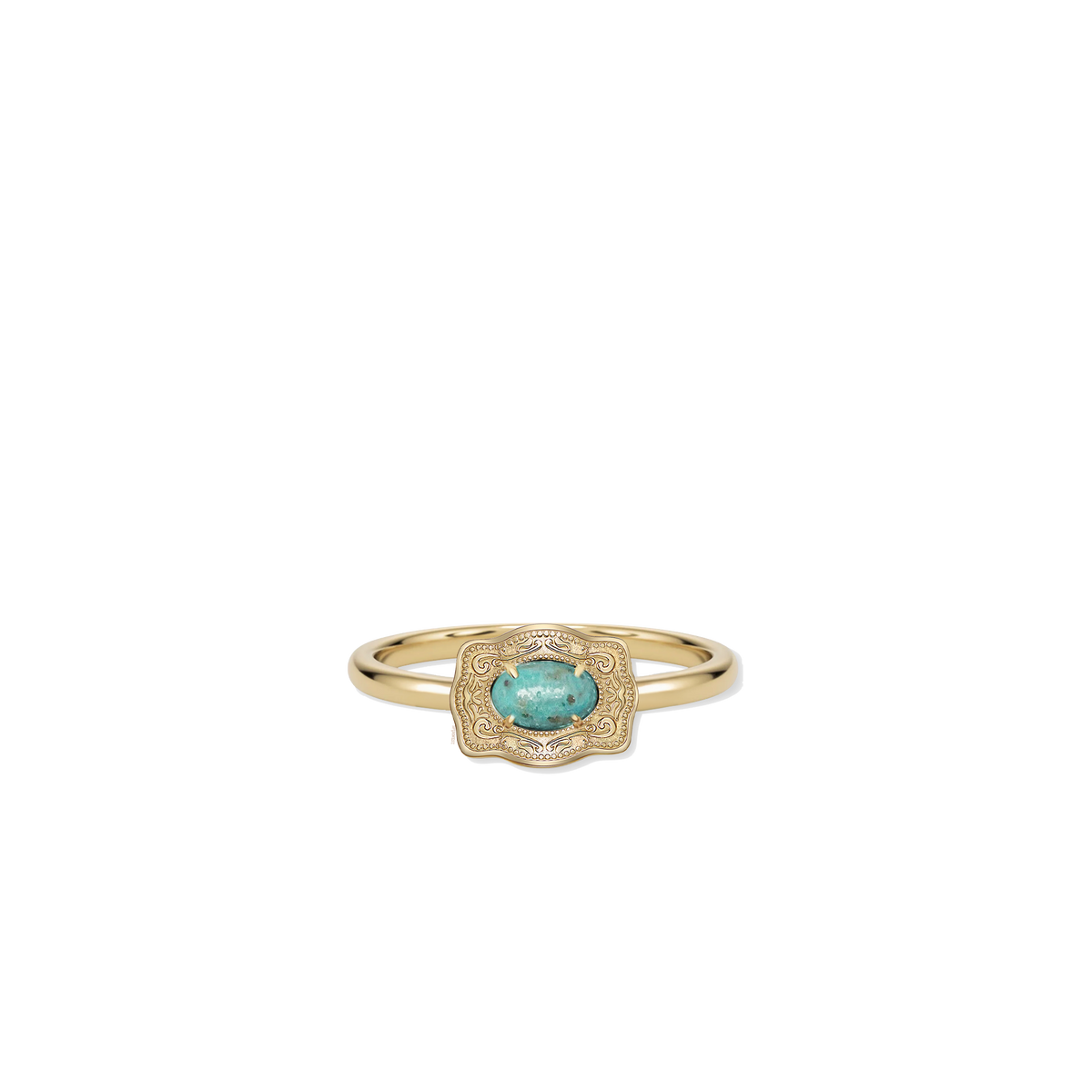 Oasis Ultra Mini Belt Buckle Ring - Gold