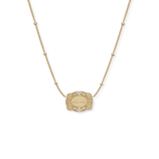 Ultra Mini Belt Buckle Necklace (Mama) - Gold