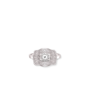 Amelia Rose mini silver belt buckle ring adjustable - SpurWest western jewelry