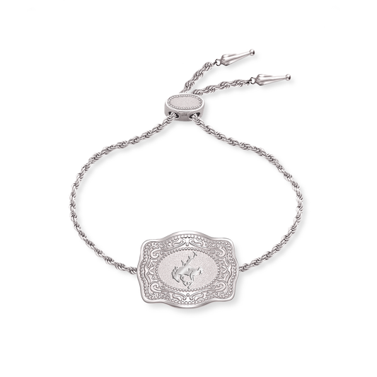 Bronc Mini Belt Buckle Bracelet - Silver