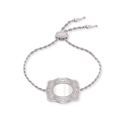 Classic Mini Belt Buckle Bracelet (Customizable) - Silver