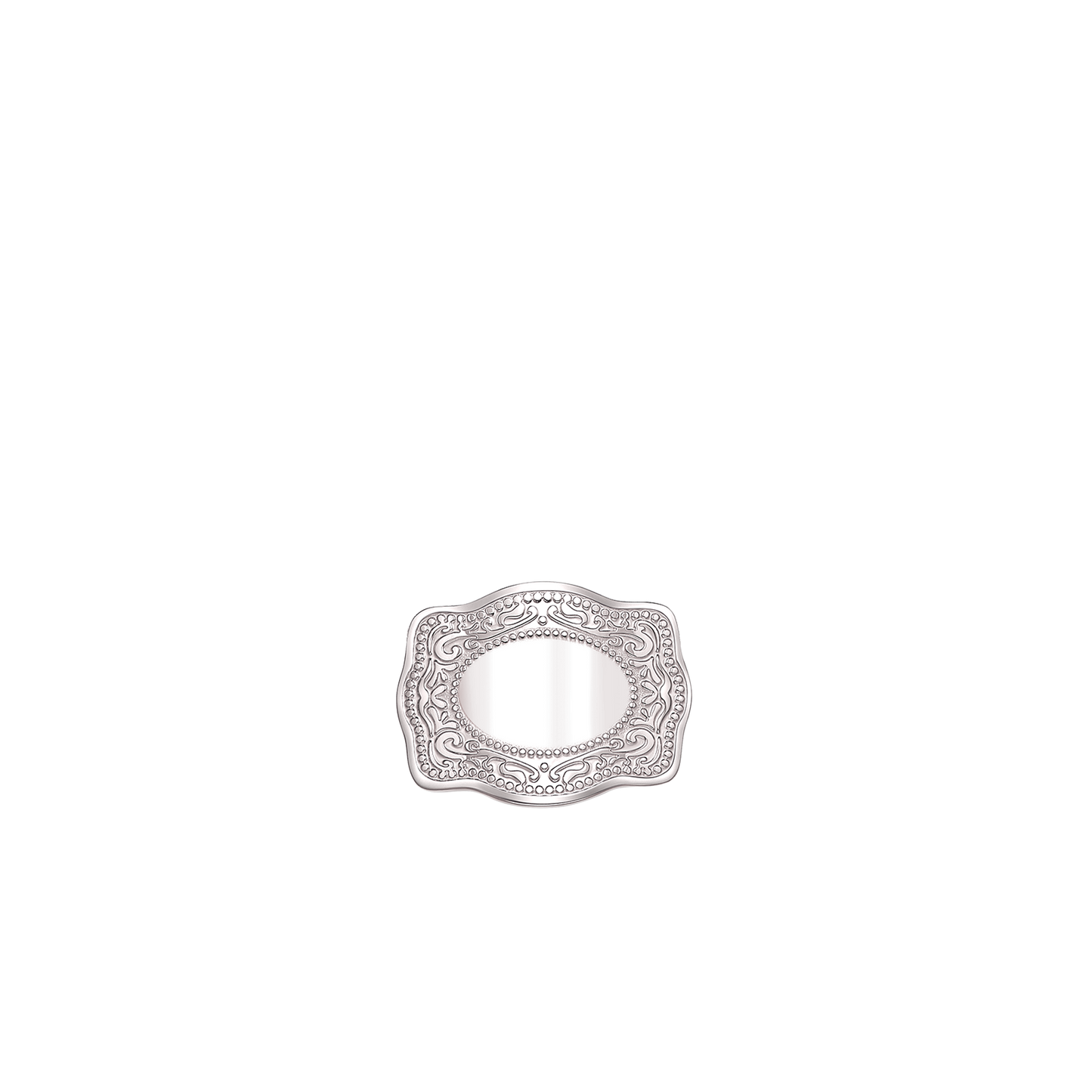 Mini Belt Buckle Hatpin (Customizable) - Silver