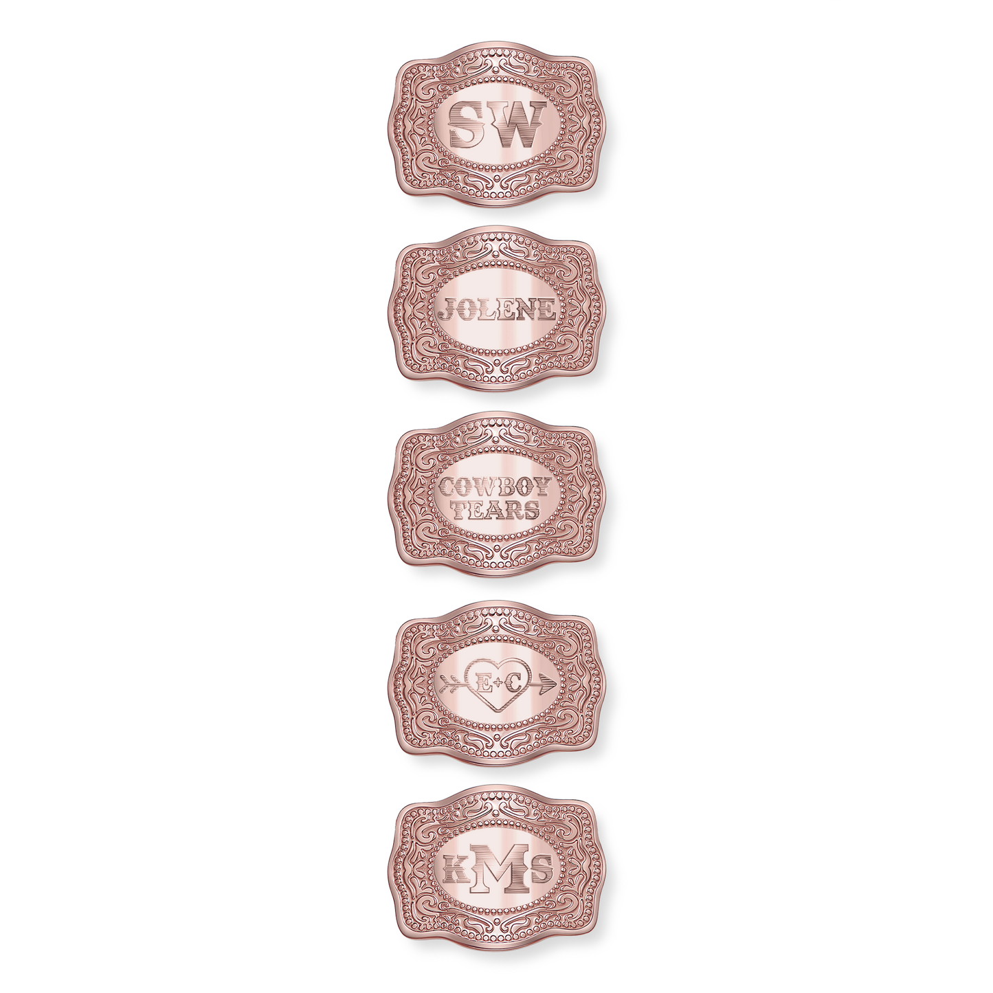 Mini Belt Buckle Bracelet (Customizable) - Rose Gold