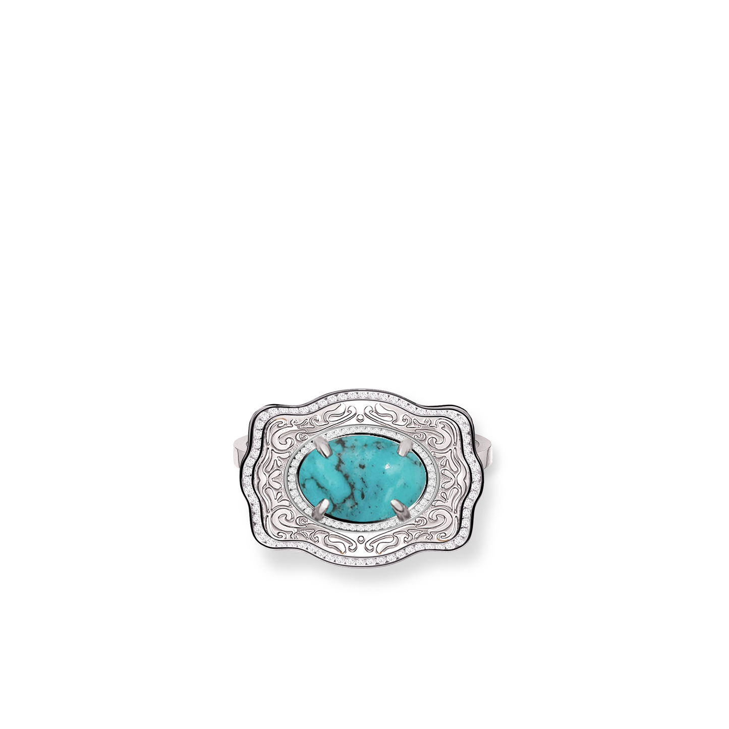 Oasis Mini Belt Buckle Ring - Silver