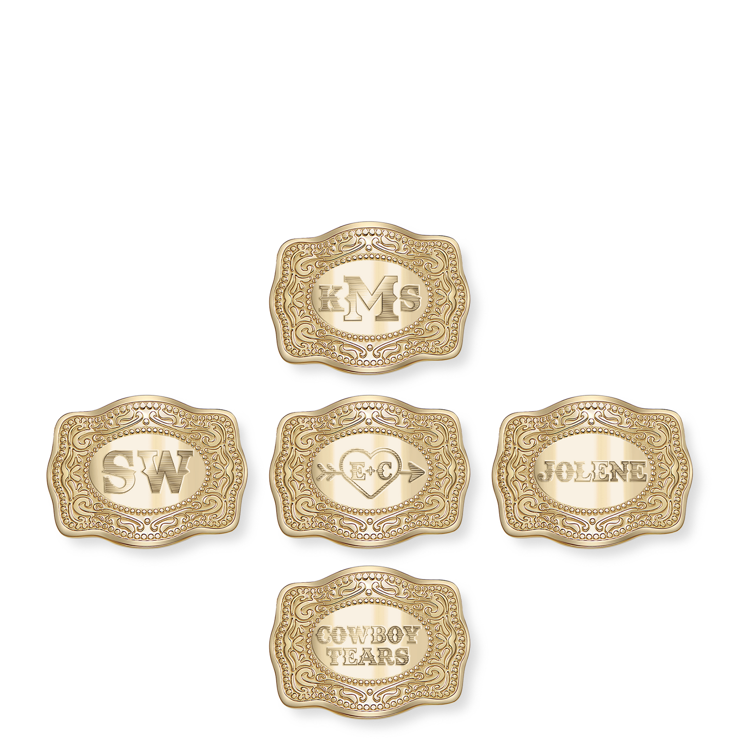 Mini Belt Buckle Ring (Customizable) - Gold