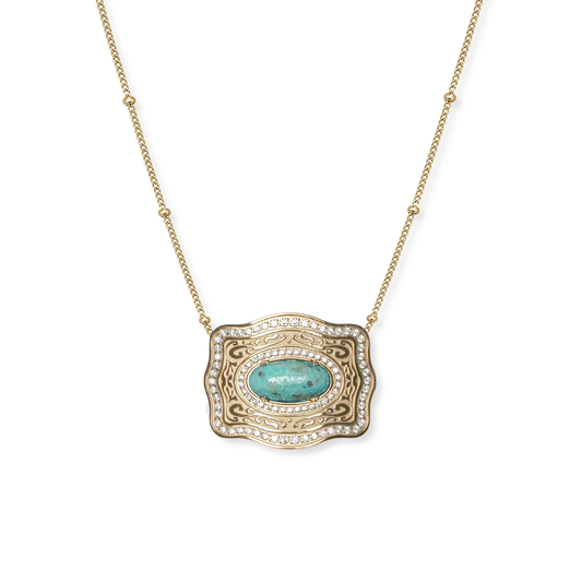 Oasis Belt Buckle Necklace - Gold