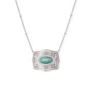 Oasis Belt Buckle Necklace - Silver