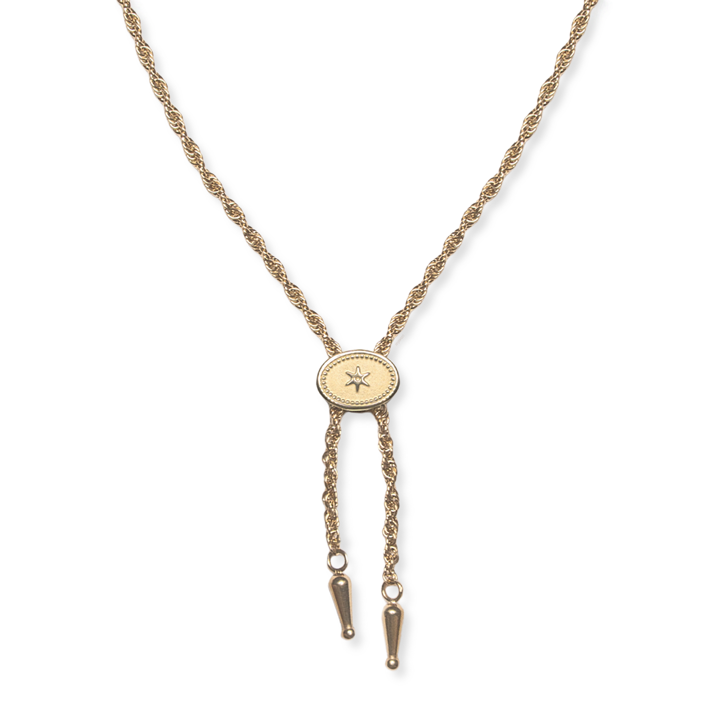 Annley Bolo Tie Necklace - Gold