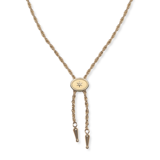 Annley Bolo Tie Necklace - Gold