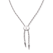 Annley Bolo Tie Necklace - Silver