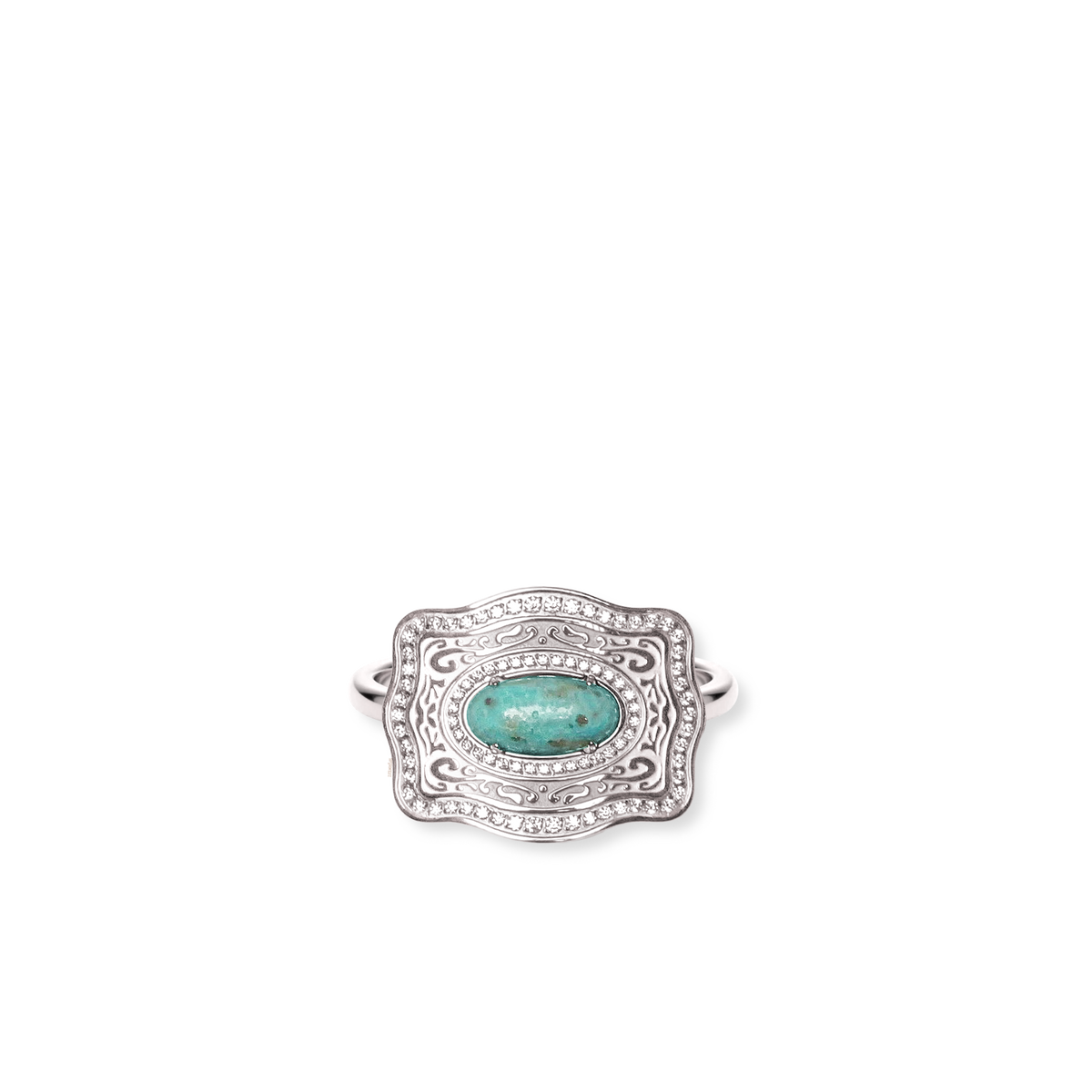 Oasis Mini Belt Buckle Ring - Silver