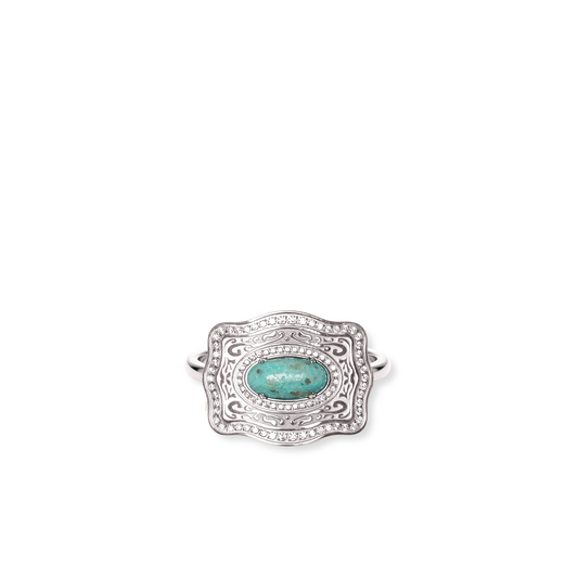 Oasis Mini Belt Buckle Ring - Silver