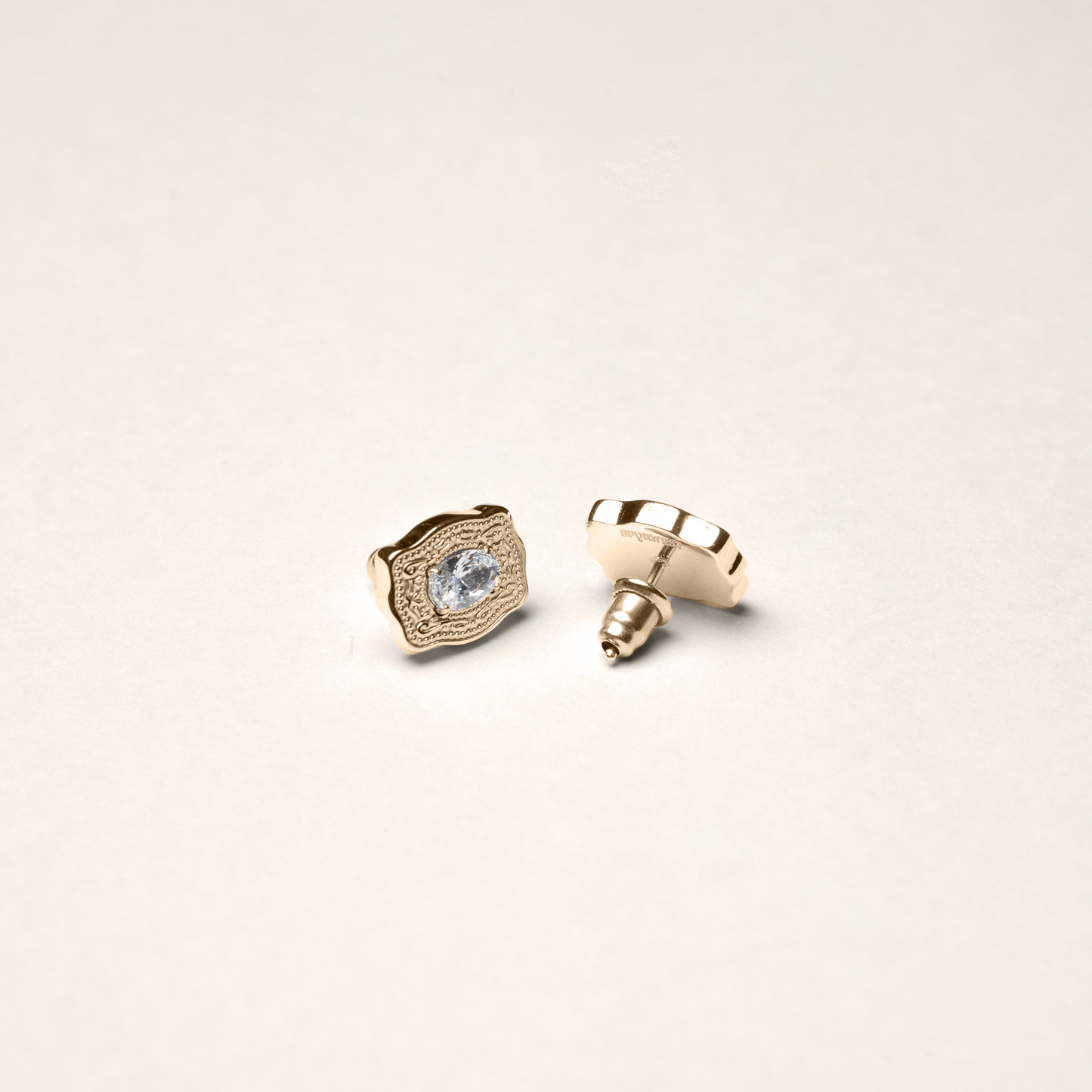 Ultra Mini Belt Buckle Earrings - Gold
