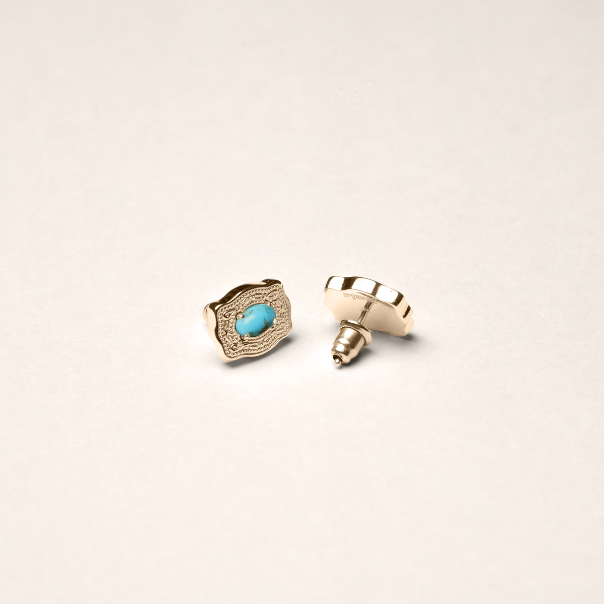 Oasis Ultra Mini Belt Buckle Earrings - Gold