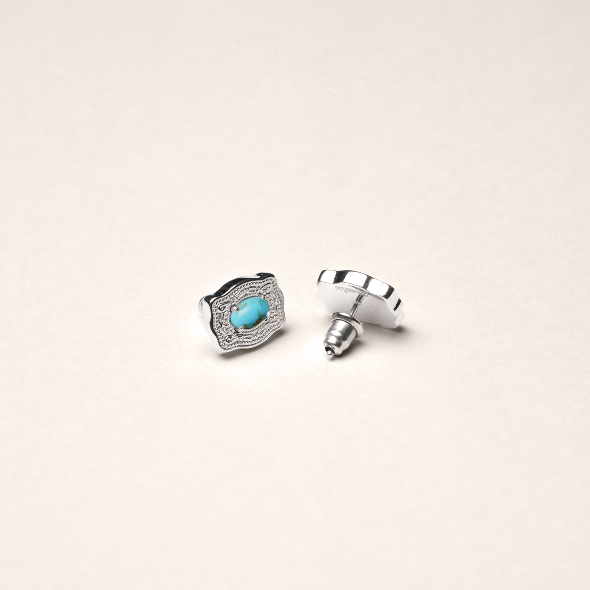 Oasis Ultra Mini Belt Buckle Earrings - Silver