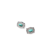 Oasis Ultra Mini Belt Buckle Earrings - Silver