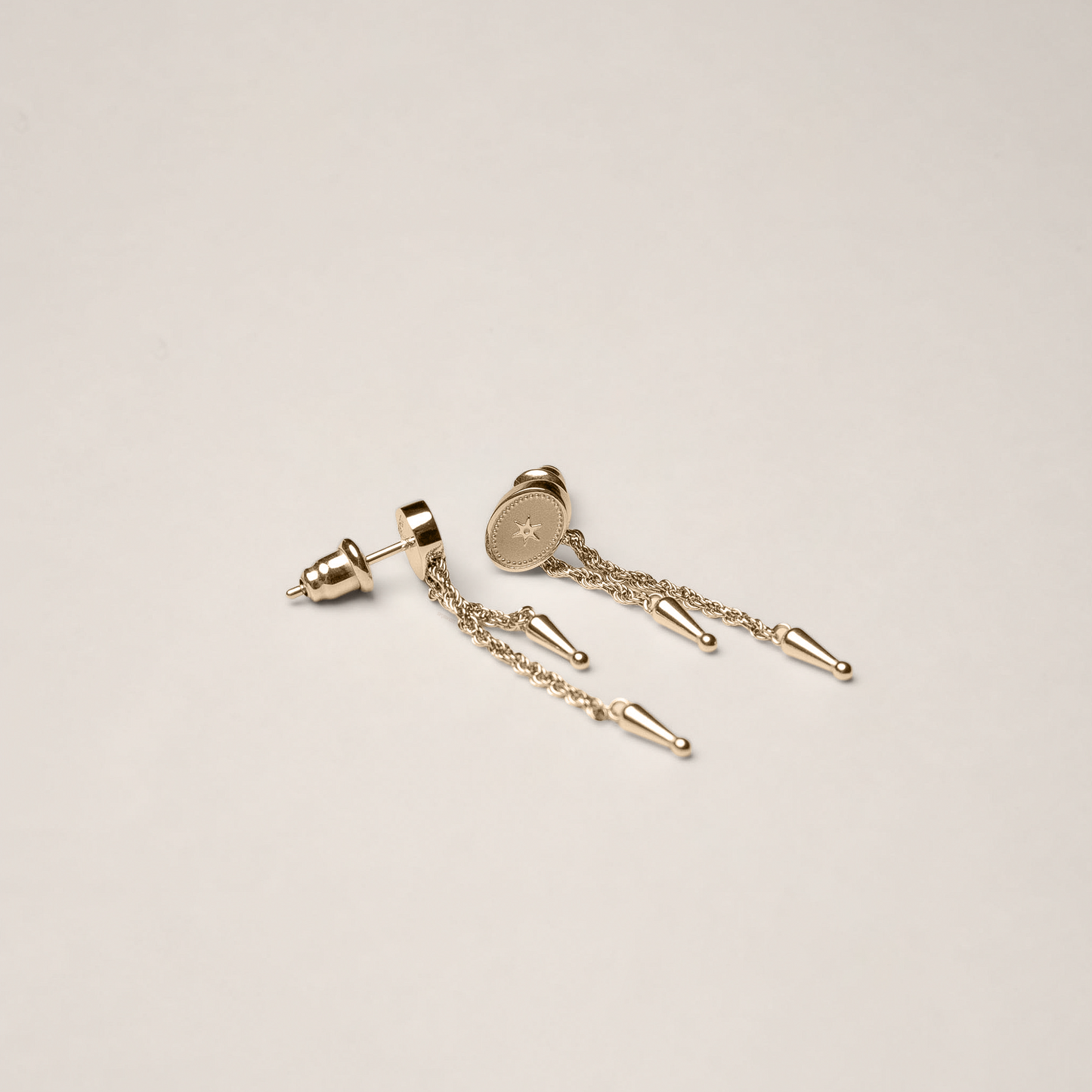 Annley Bolo Tie Earrings - Gold