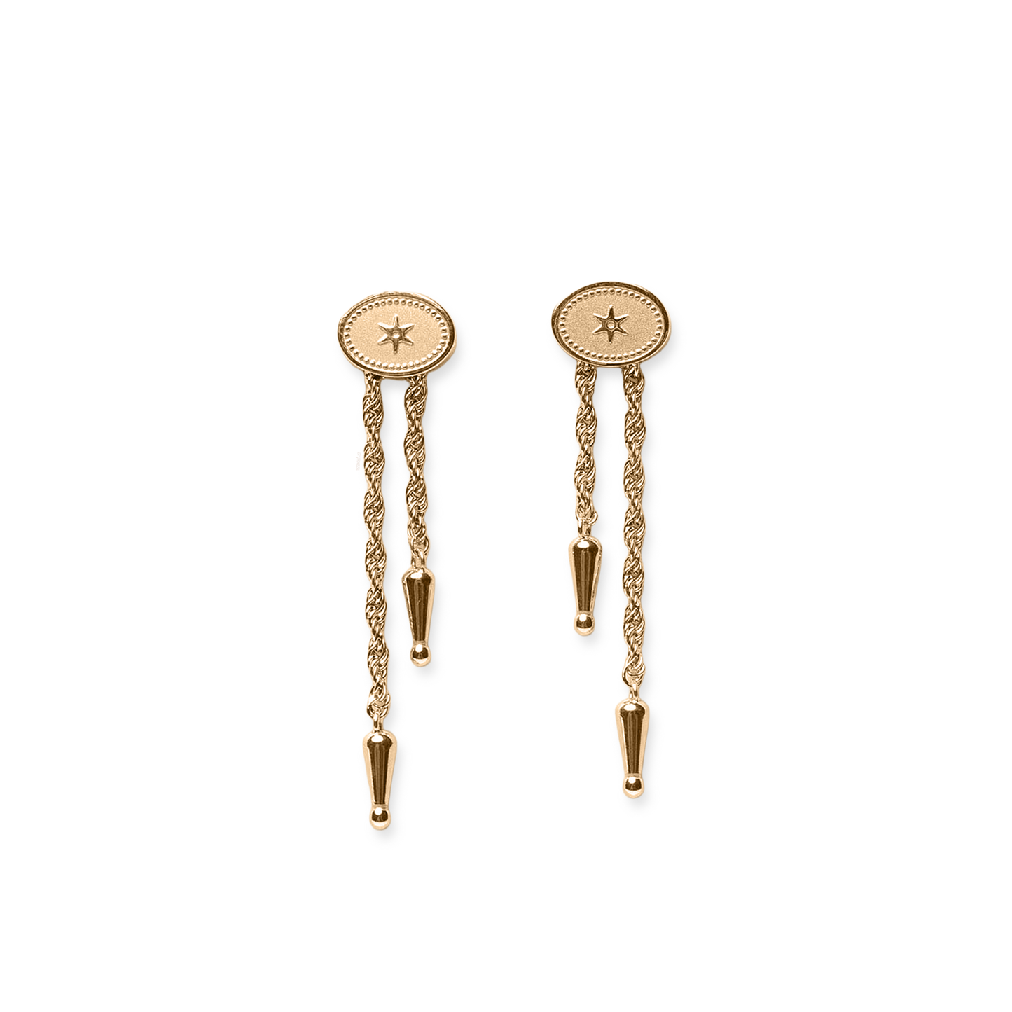 Annley Bolo Tie Earrings - Gold