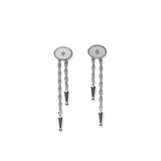 Annley Bolo Tie Earrings - Silver
