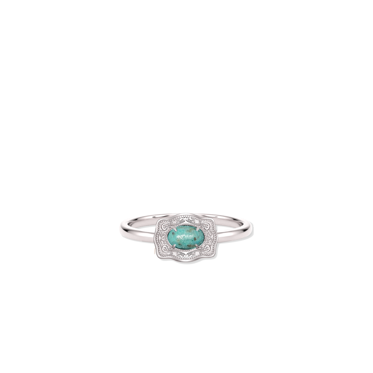 Oasis Ultra Mini Belt Buckle Ring - Silver
