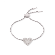Audrey Heart Bracelet - Silver