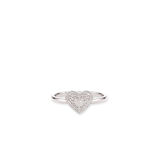 Audrey Heart Ring - Silver
